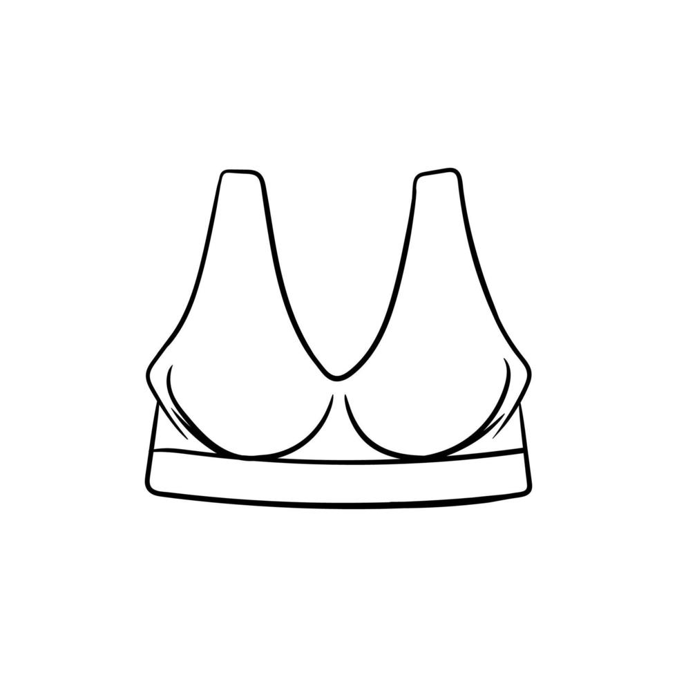 Simple bra sport lady line creative design vector