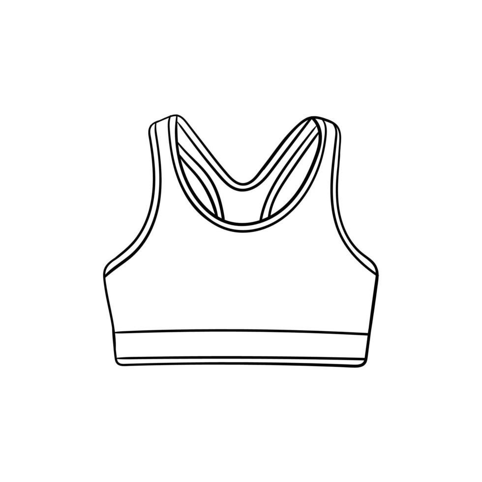 Sexy bra sport lady line illustration design vector