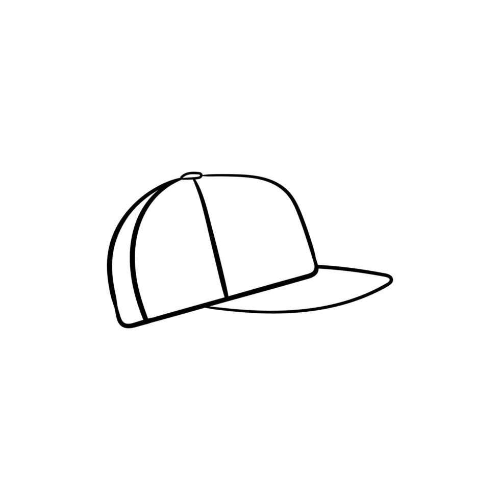 Baseball hat apparel line simple creative design vector