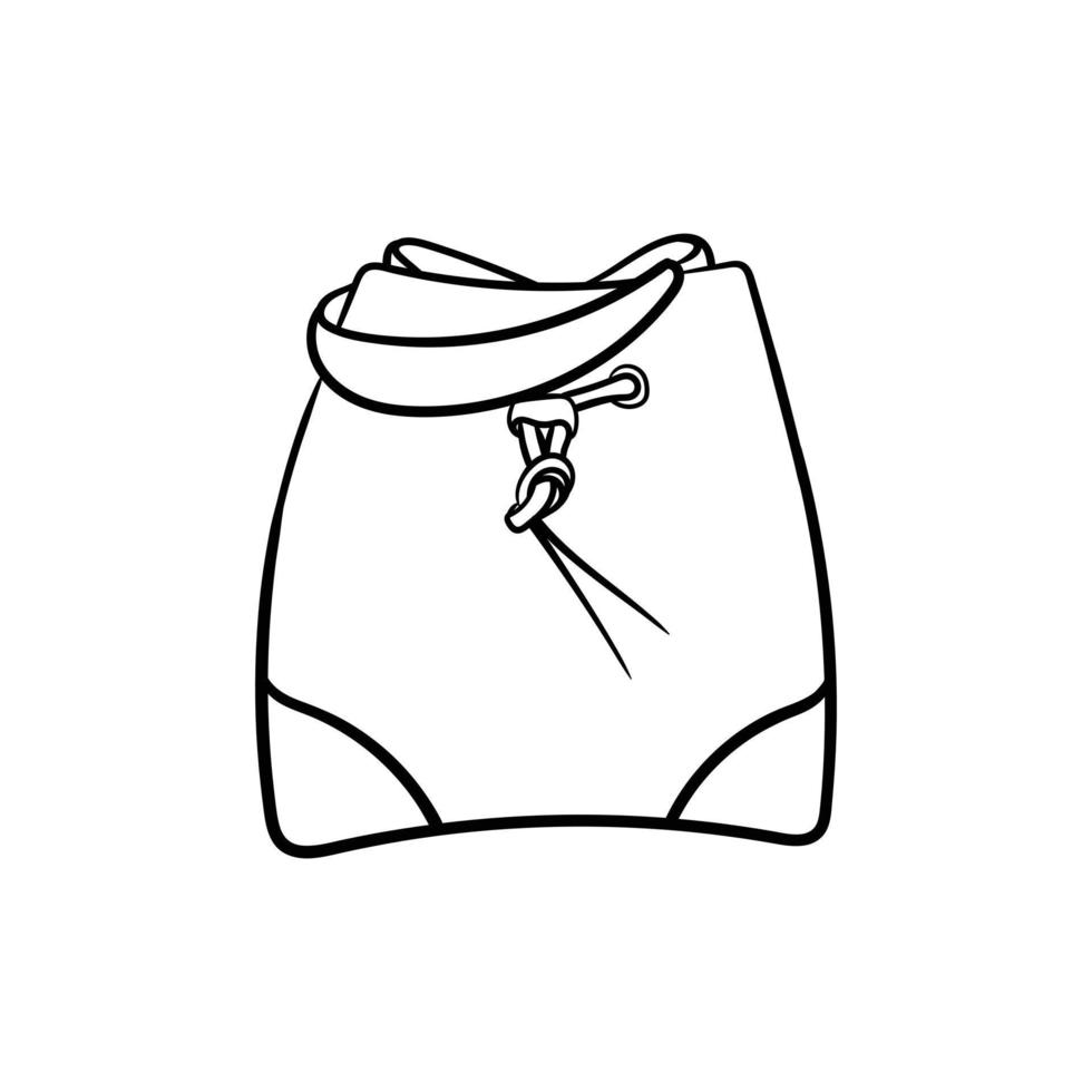 Woman bag fashion beauty simple line design vector