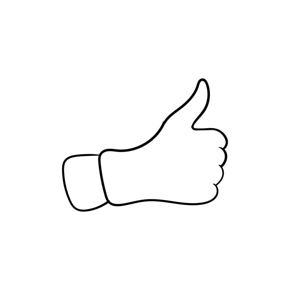 Hand doctor thumb gesture line simple design vector