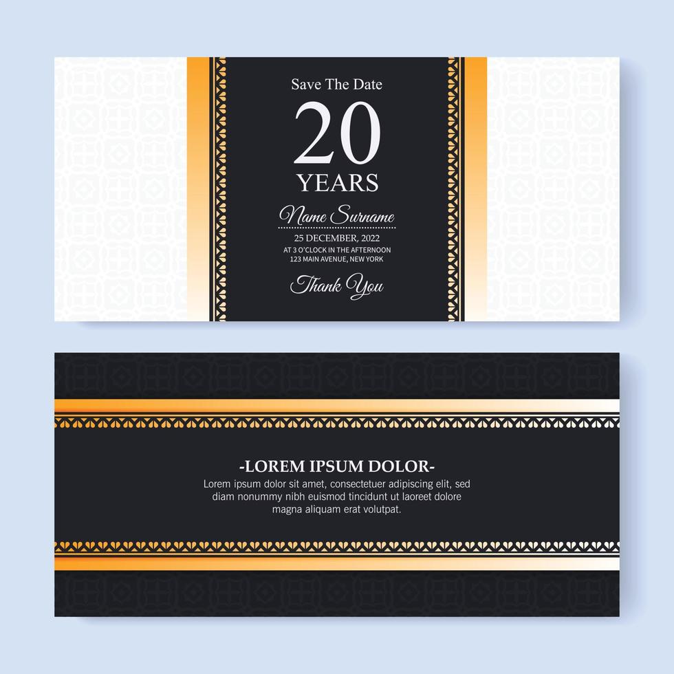 ornament pattern style elegant birthday invitation vector