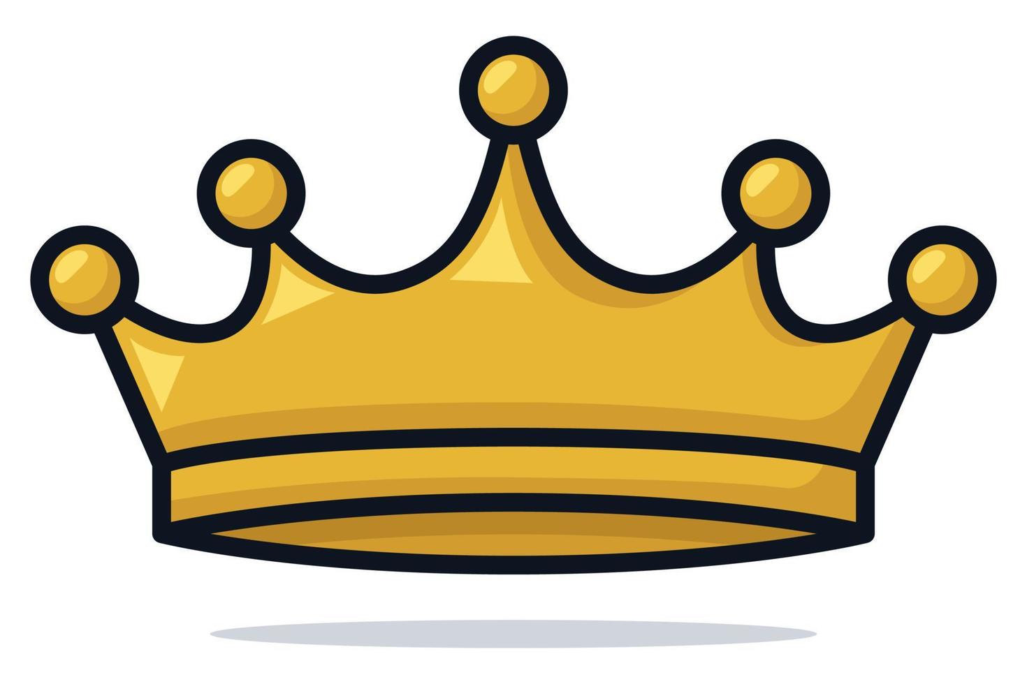 Royal Golden Crown In Cartoon Style 20774552 Vector Art at Vecteezy