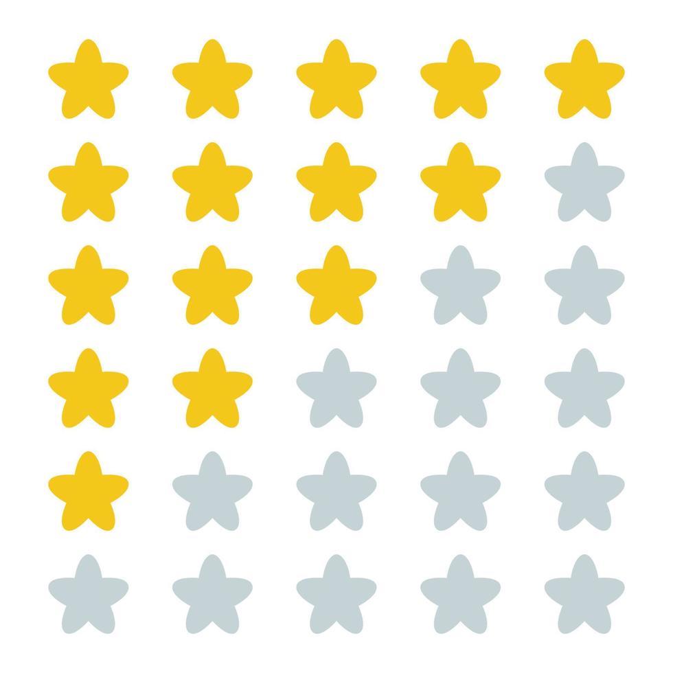 Set Of Rounded Review Stars vector