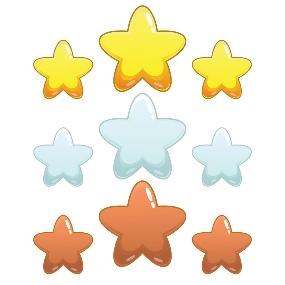 Stars Cartoon Game Elements vector