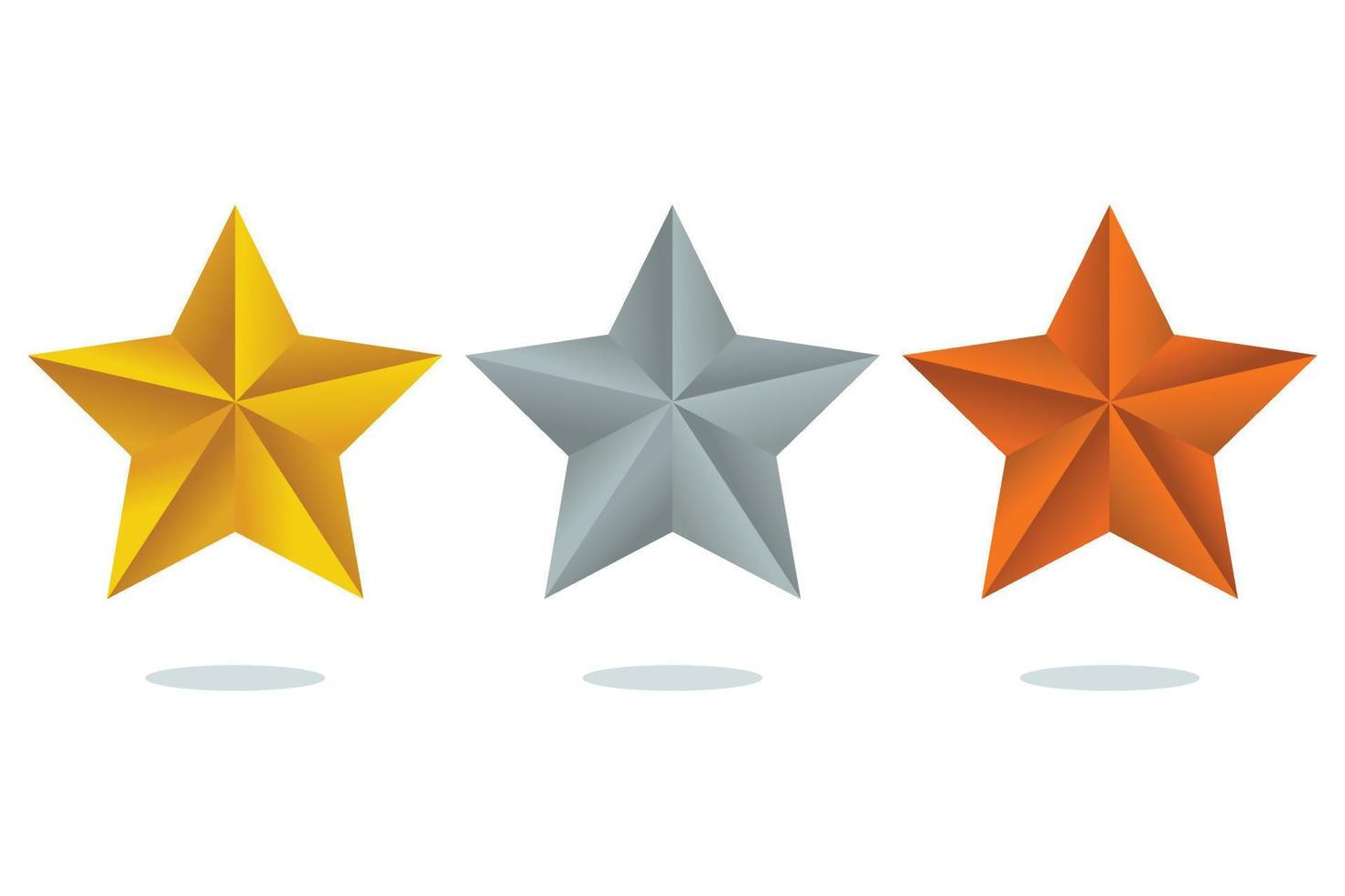 Bronze Silver And Gold Star Gradient vector