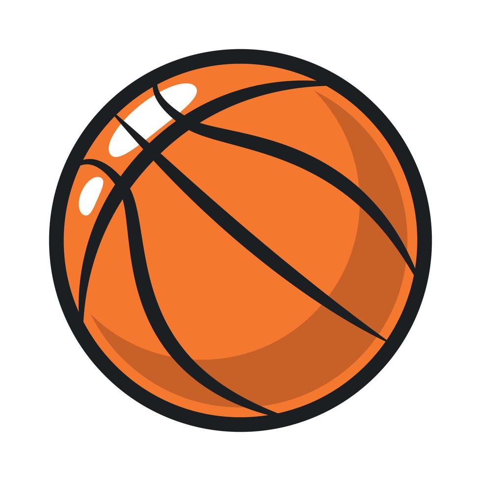 baloncesto logo naranja pelota vector