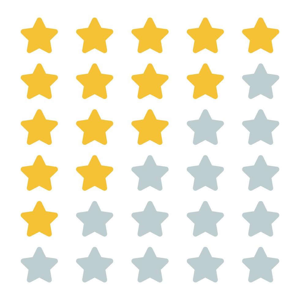 Set Of Review Stars vector