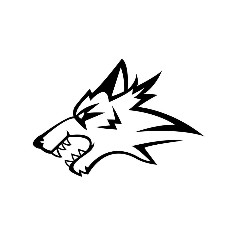 Wolf Head Illustration Vector Design
