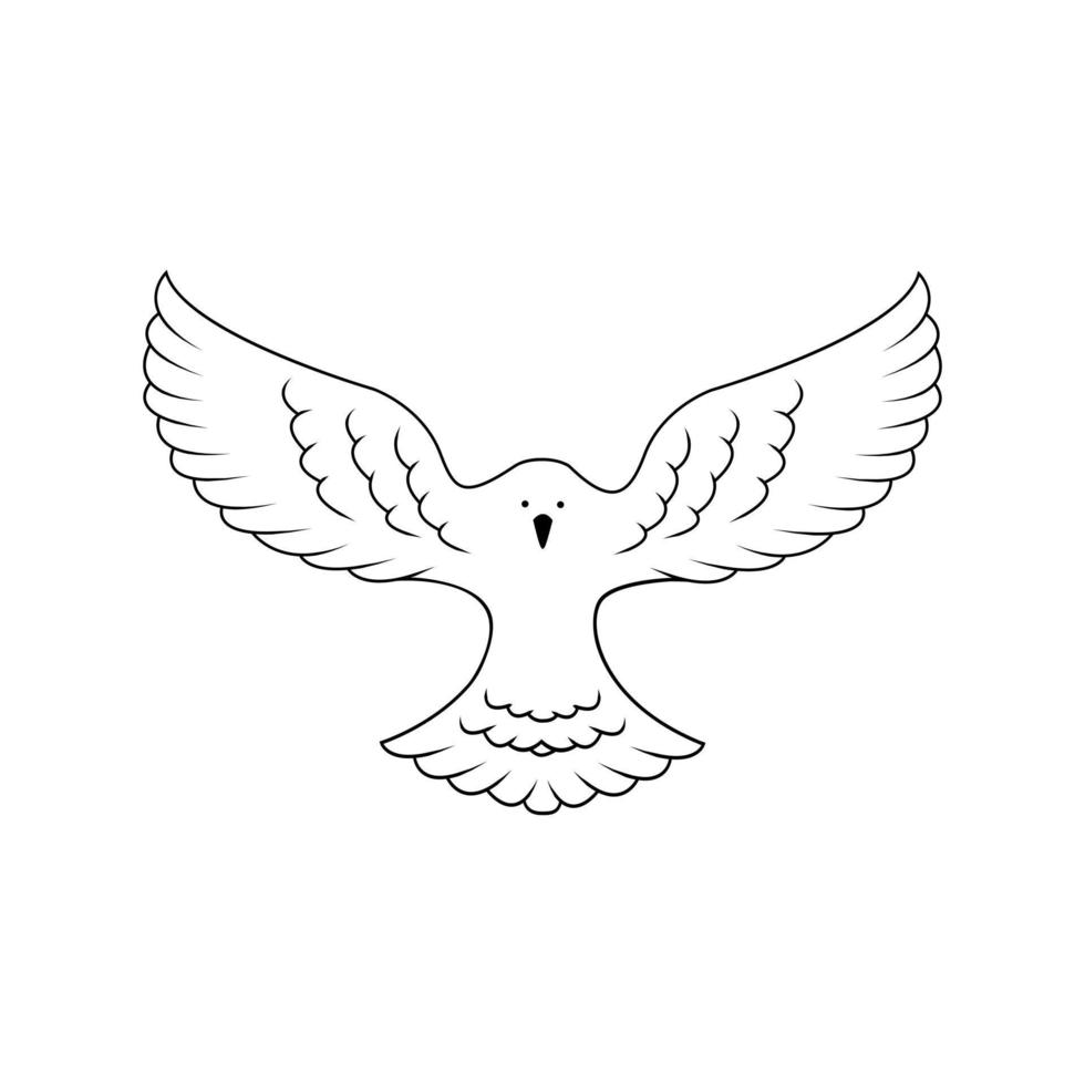 paz paloma símbolo ilustración vector