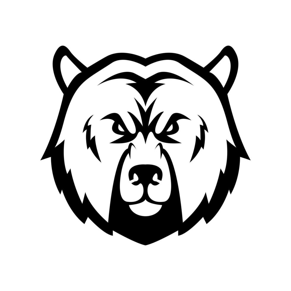 Angry Bear Illustration Vector Design