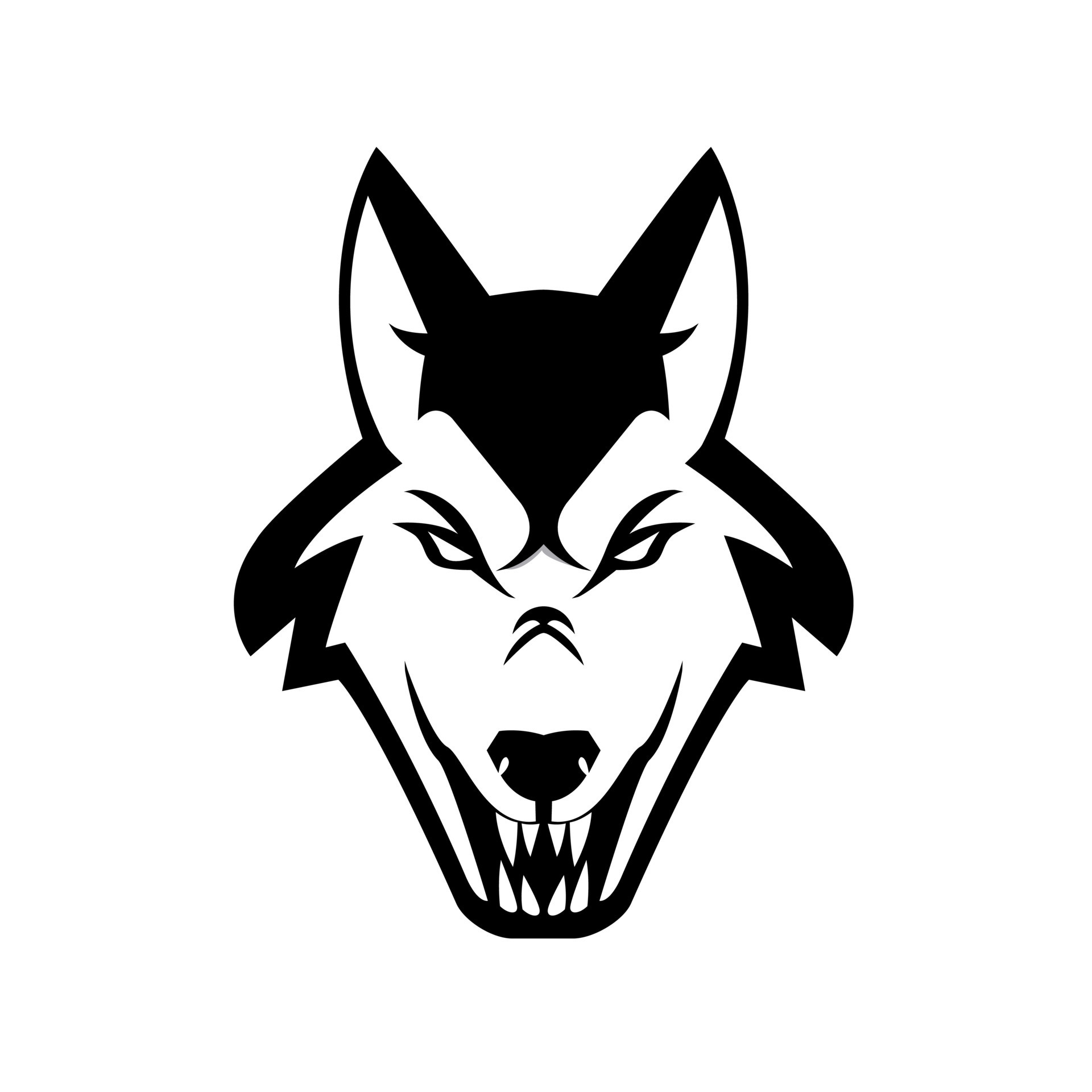 Wolf Head Illustration Vector Design 20774715 Vector Art at Vecteezy