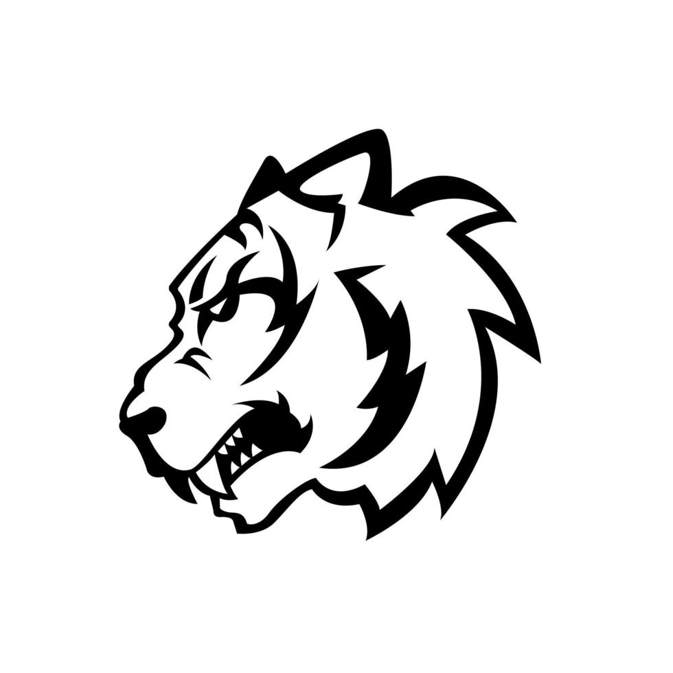 diseño de vector de ilustración de cabeza de tigre