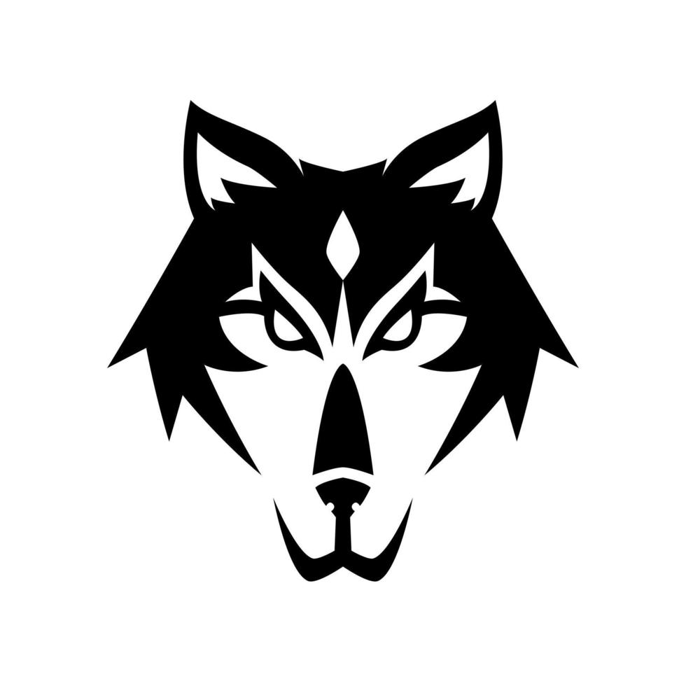 Wolf Head Illustration Vector Design