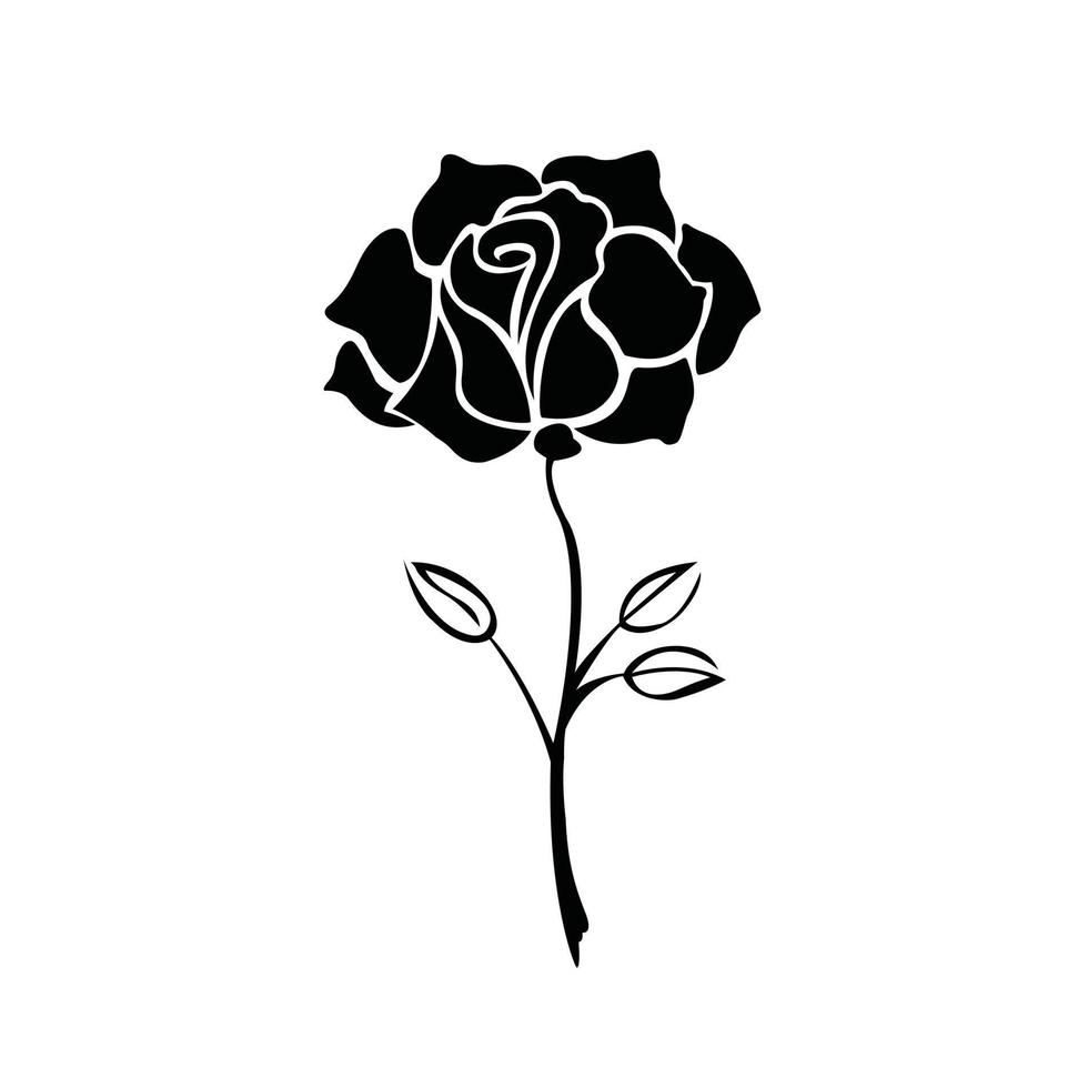 Rose Illustration Black Vector Design 20774731 Vector Art at Vecteezy