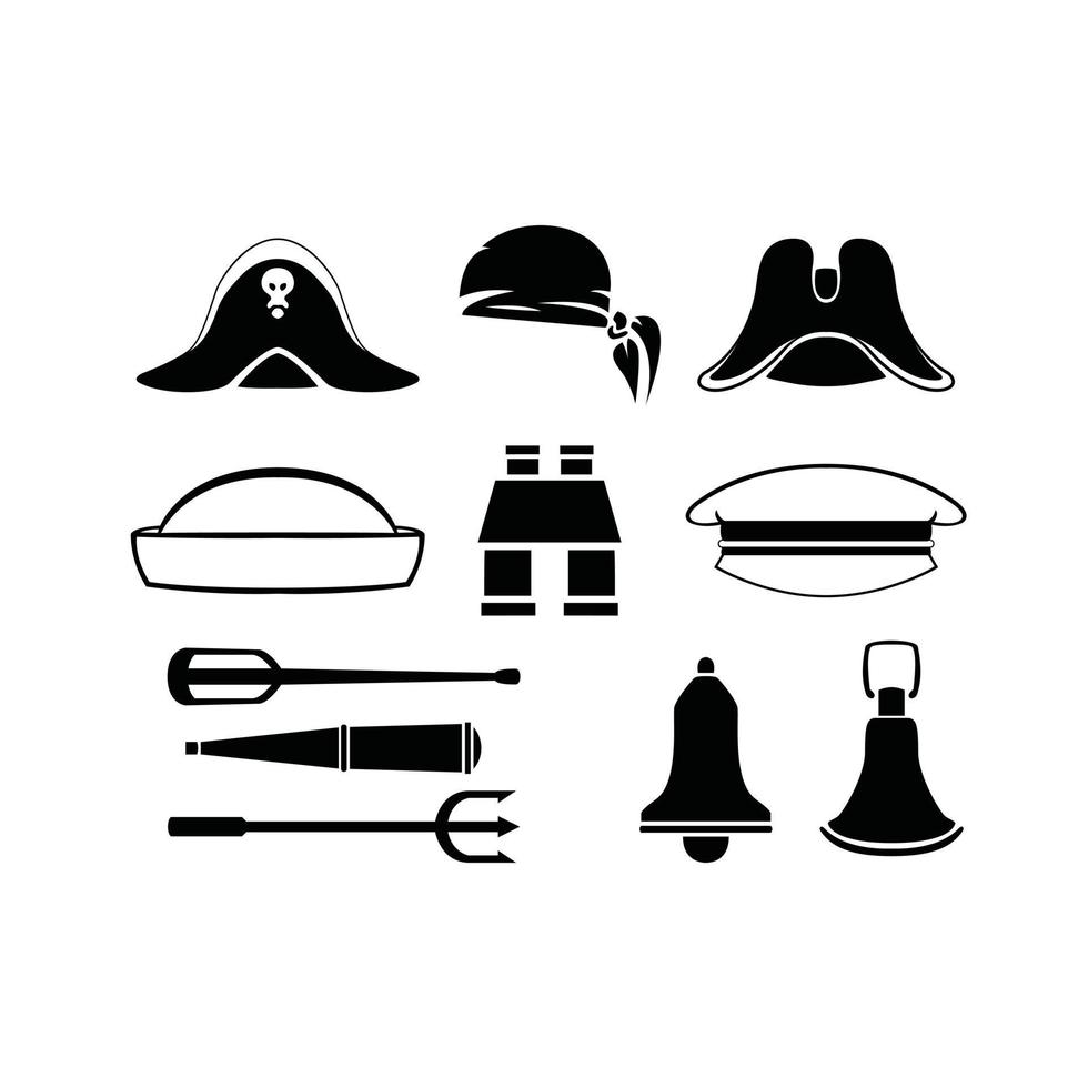 Armada íconos ilustración símbolo colección vector
