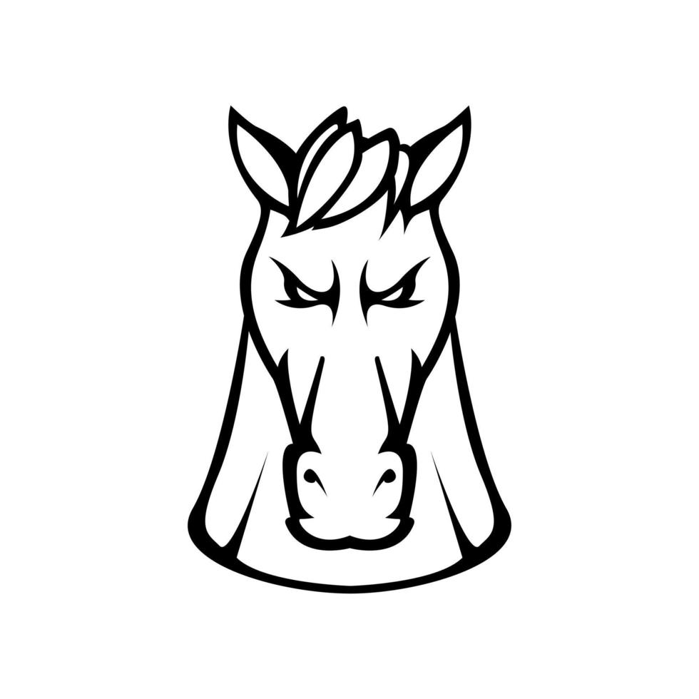 Horse Head Illustration Vector Design