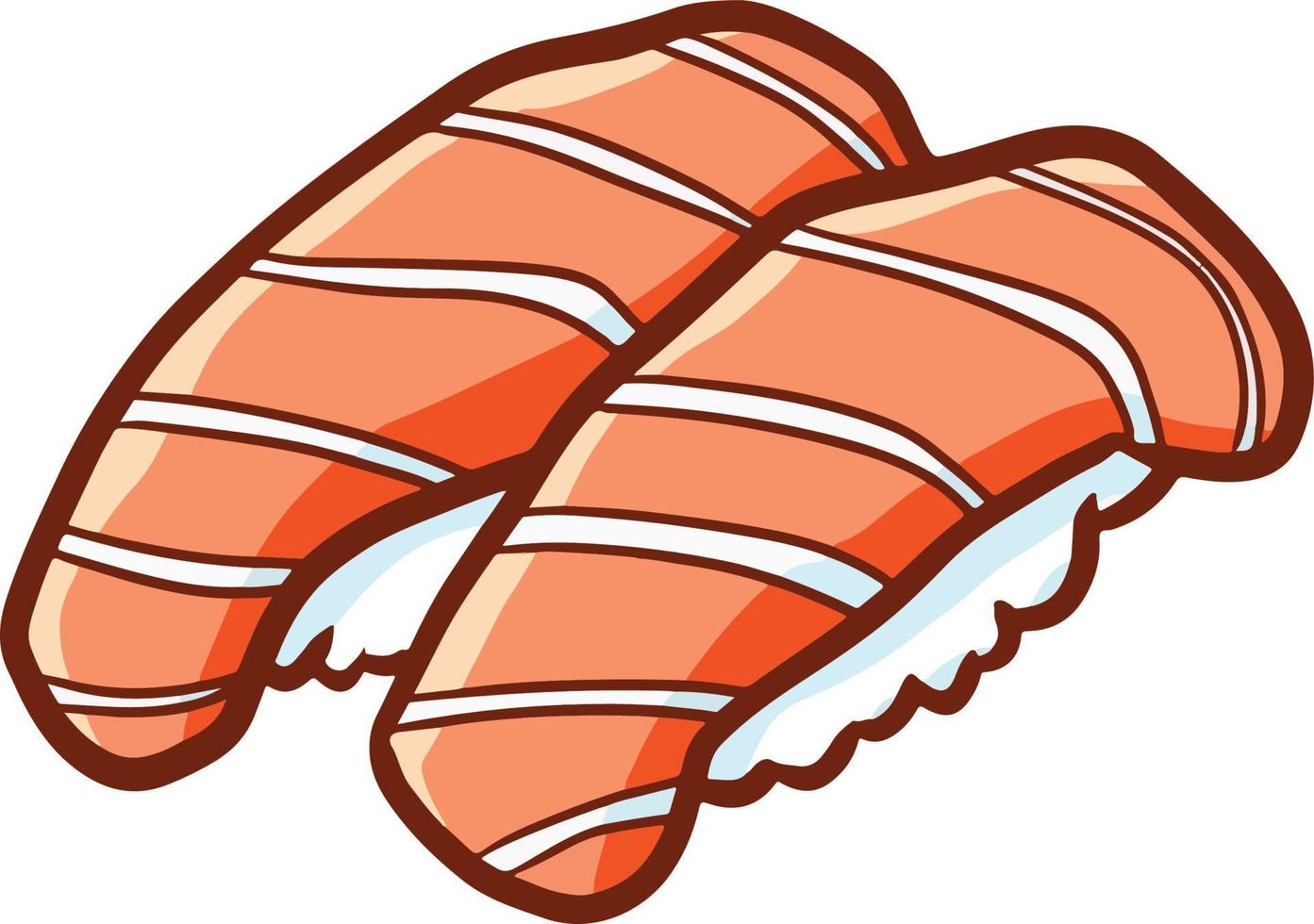 Funny and yummy cute sushi vector