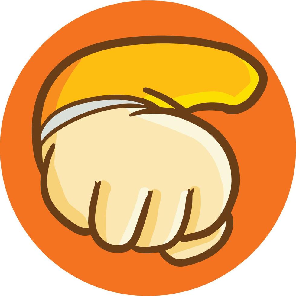 Funny and cute hand punching vector