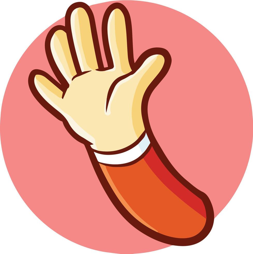 Funny and cute hand say NO sign. vector