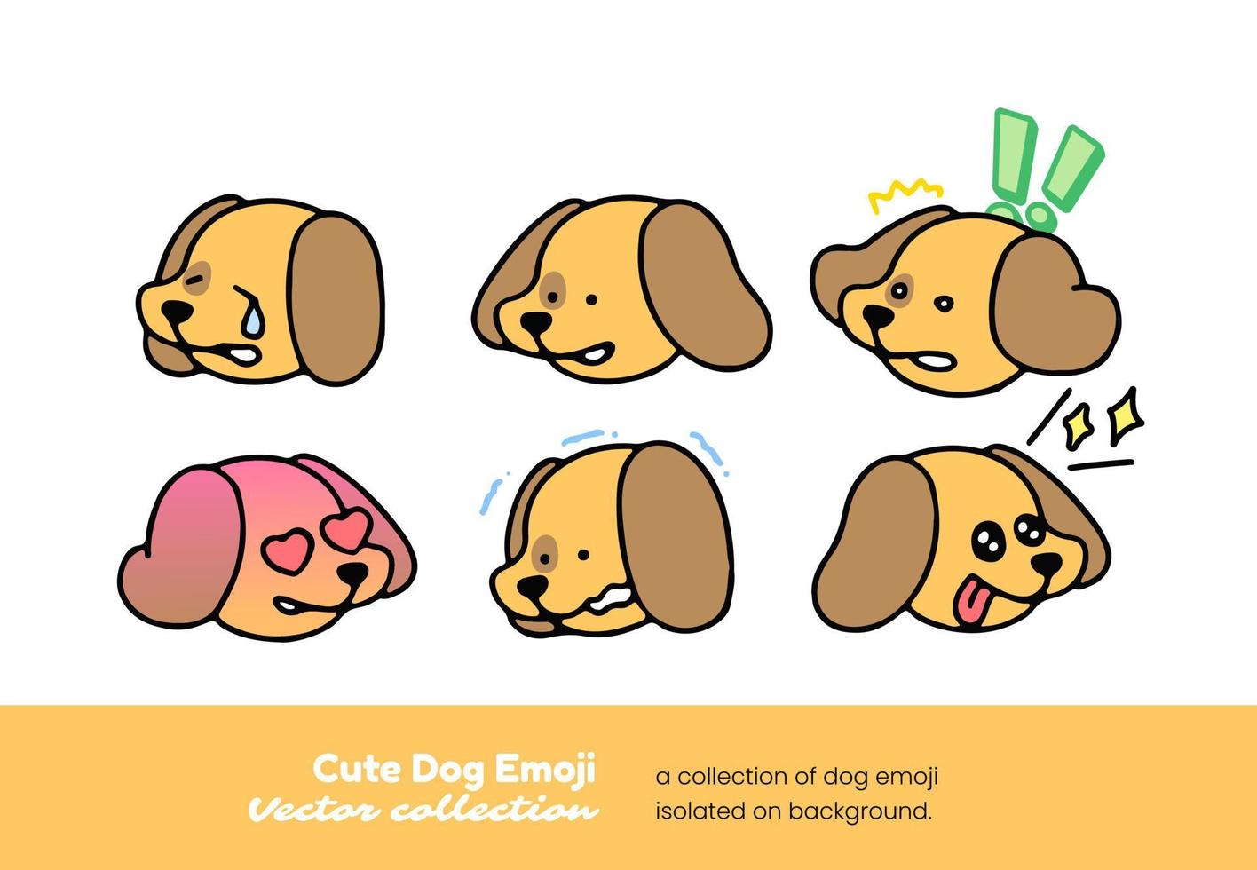 Set of cute dog cartoon character, back to school concept. isolated on white background, vector illustration.