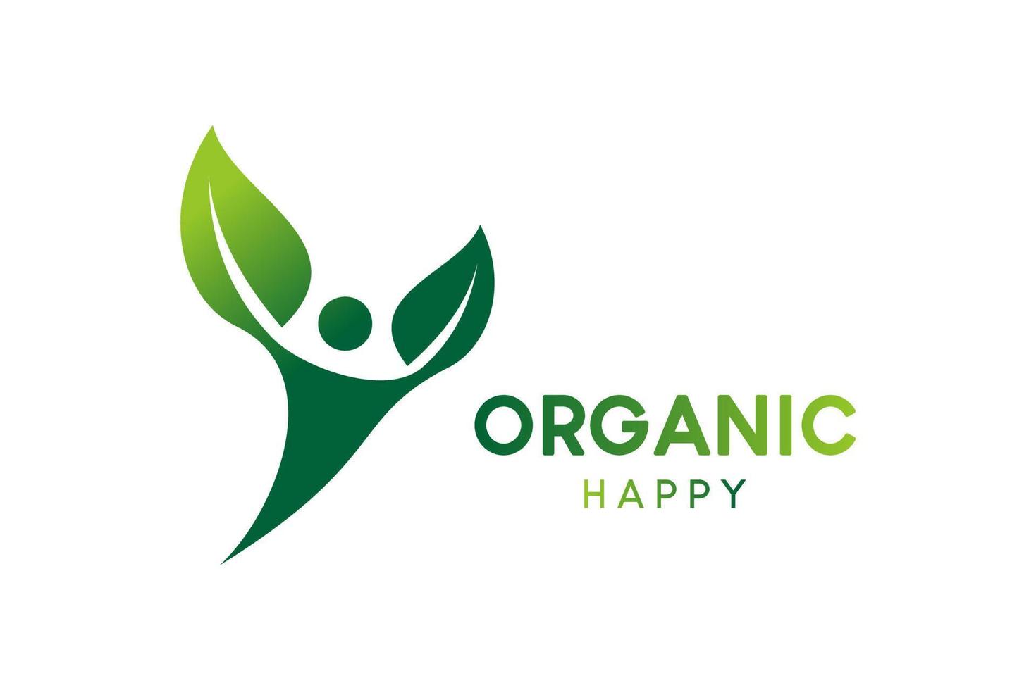 Organic happy icon logo design with creative letter y initial vector