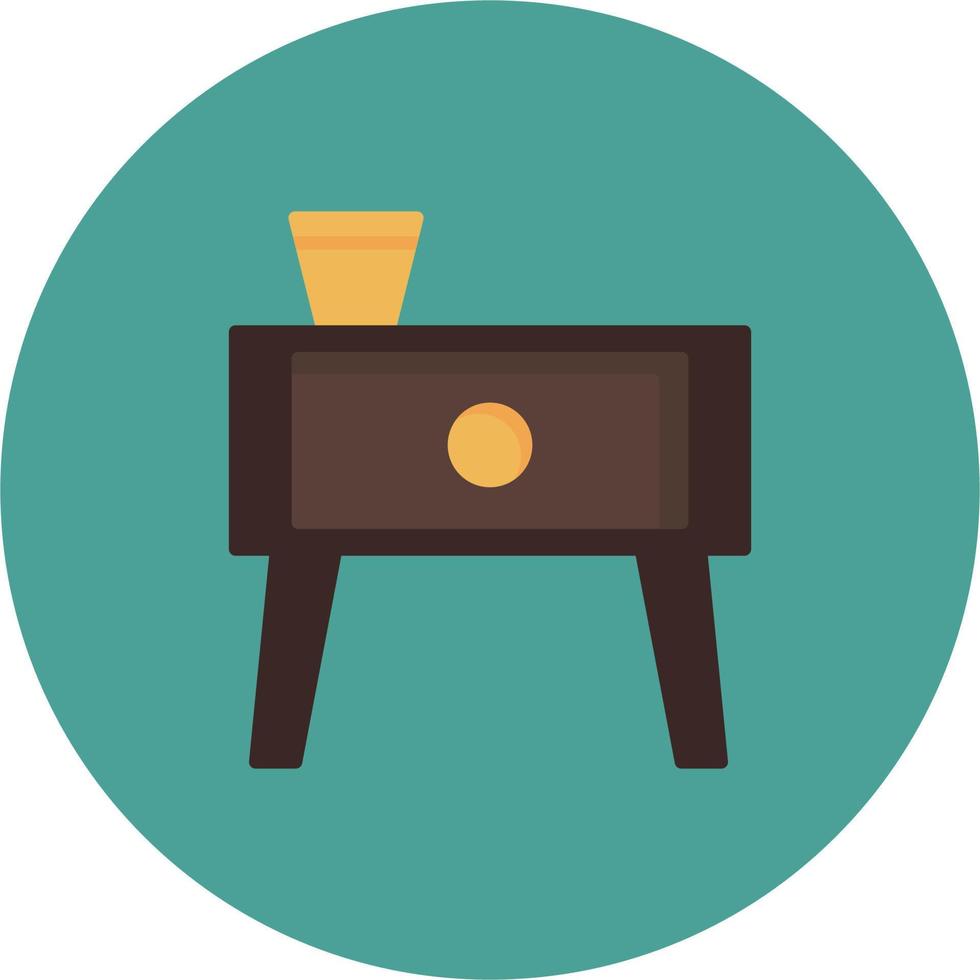 Bedsidetable Vector Icon