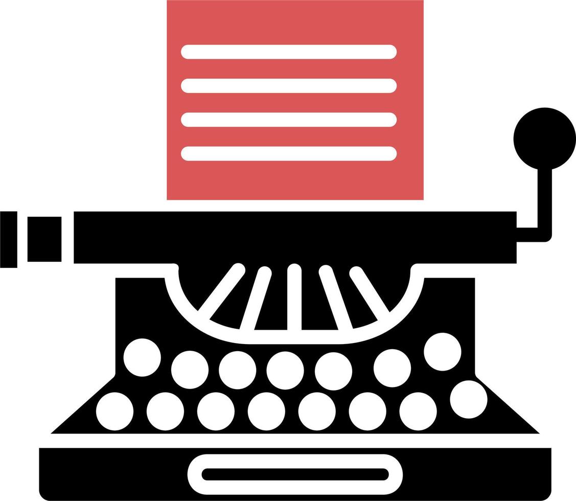 Typewriter Vector Icon