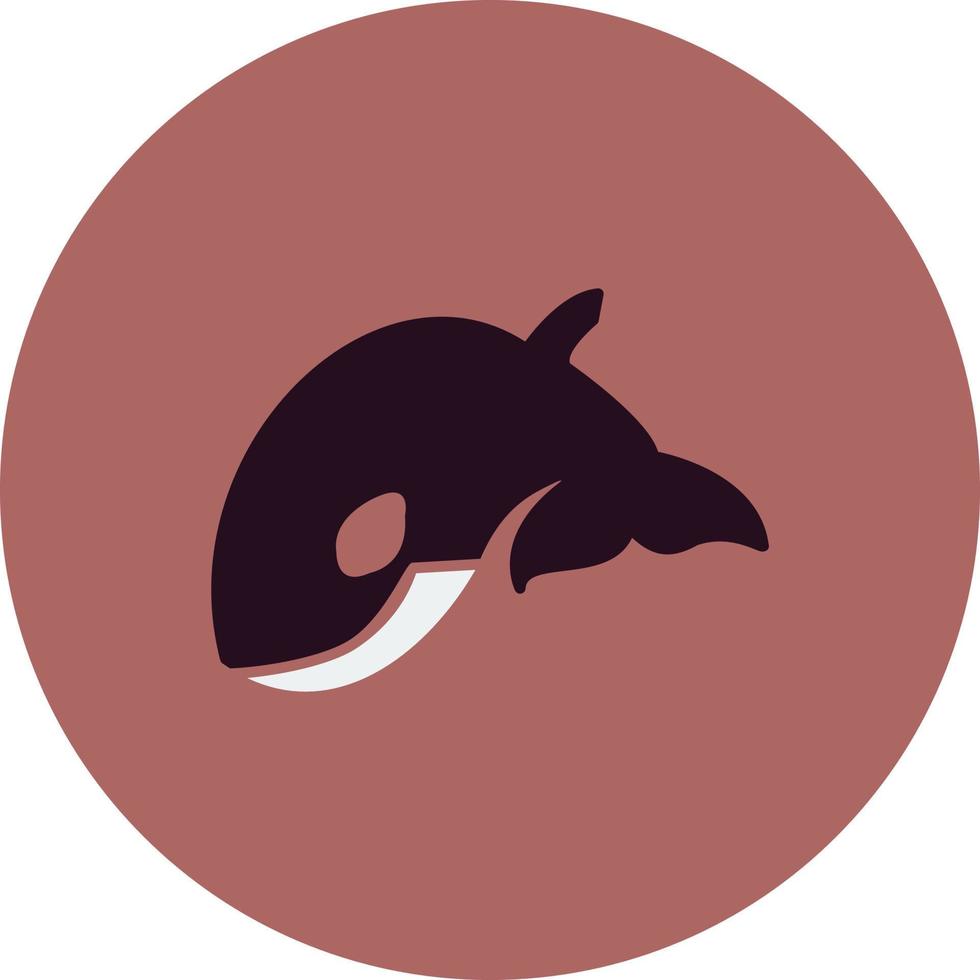 icono de vector de pez orca