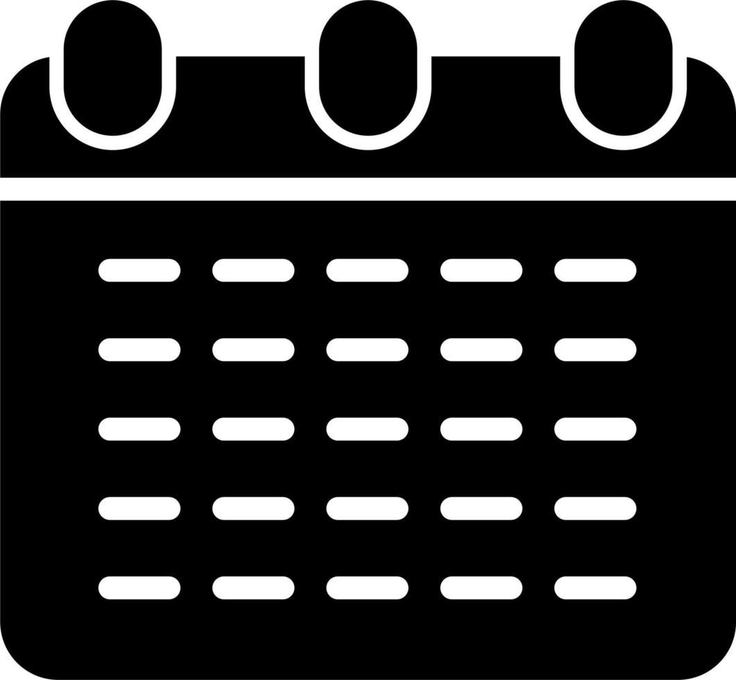 Monthly Calendar Vector Icon