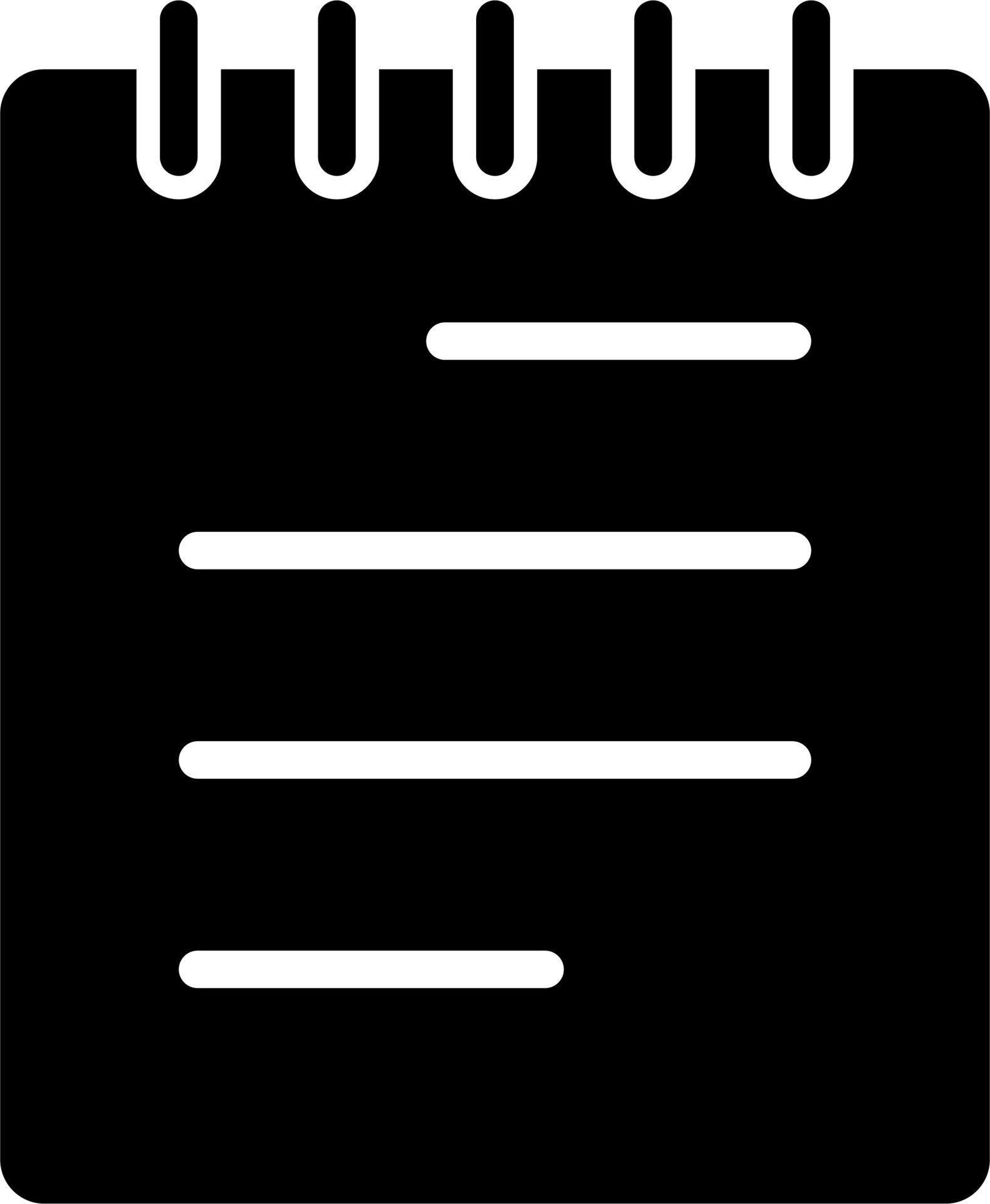 Notepad Vector Icon 20776442 Vector Art at Vecteezy