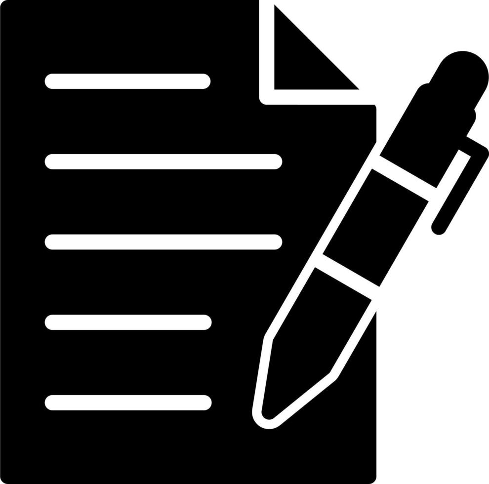 Pen And Paper Vector Icon