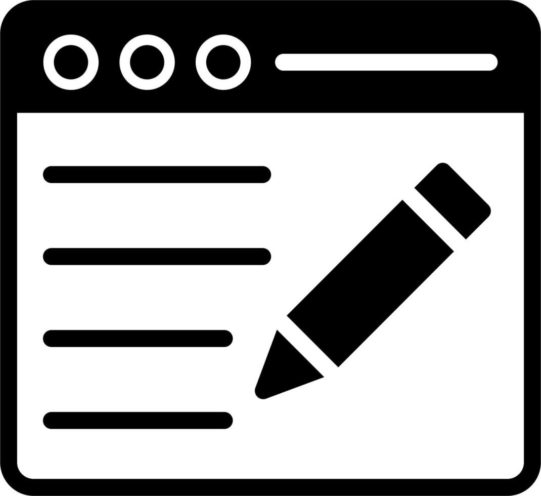 Blogging Vector Icon