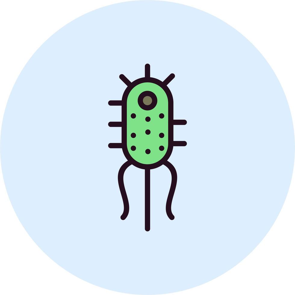 icono de vector de bacterias