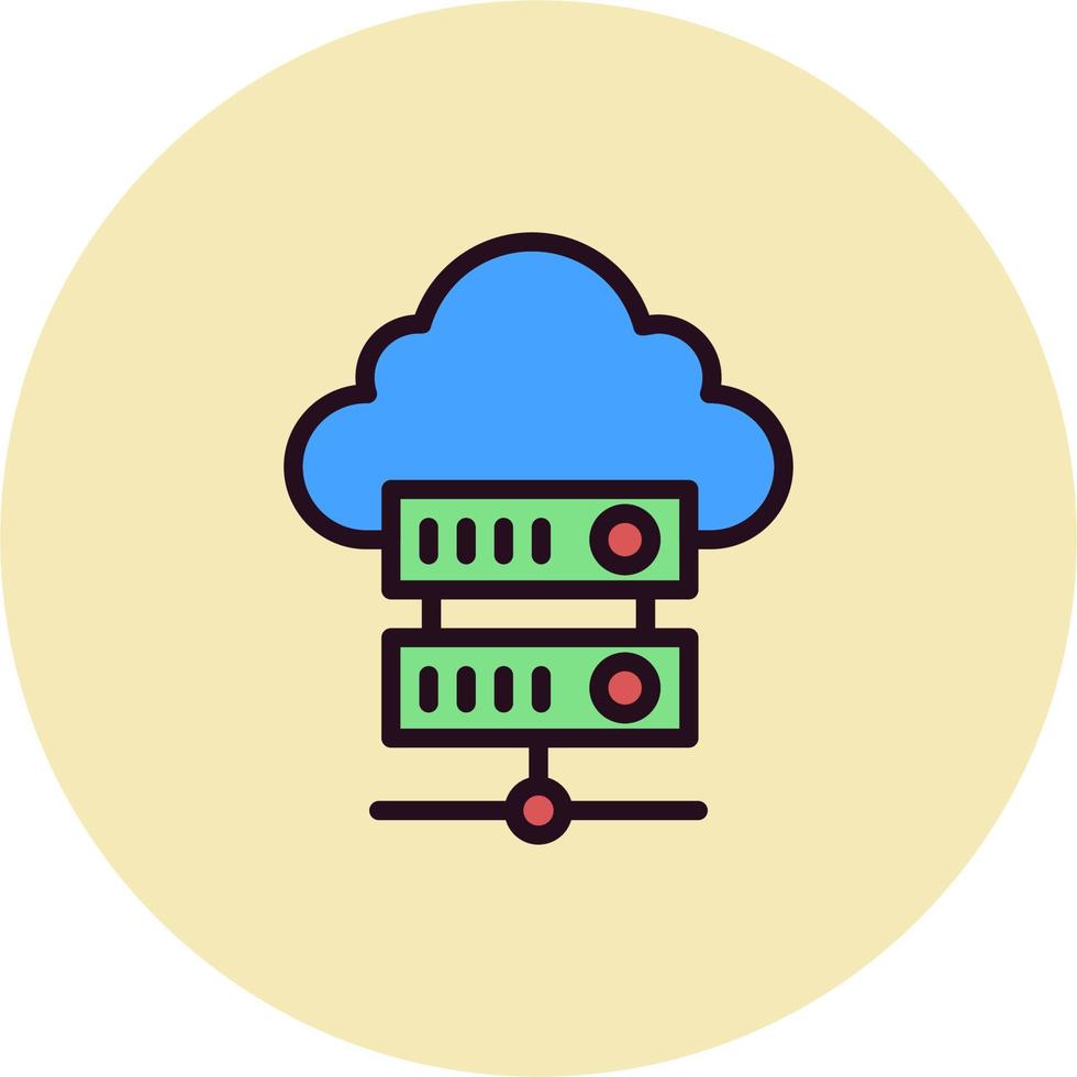 Cloud Server Vector Icon