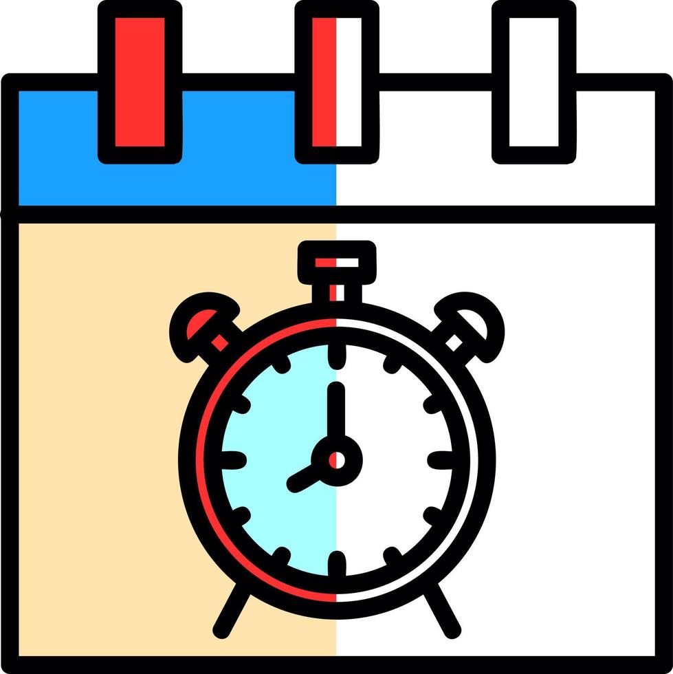 Alarm Clock Vector Icon Design