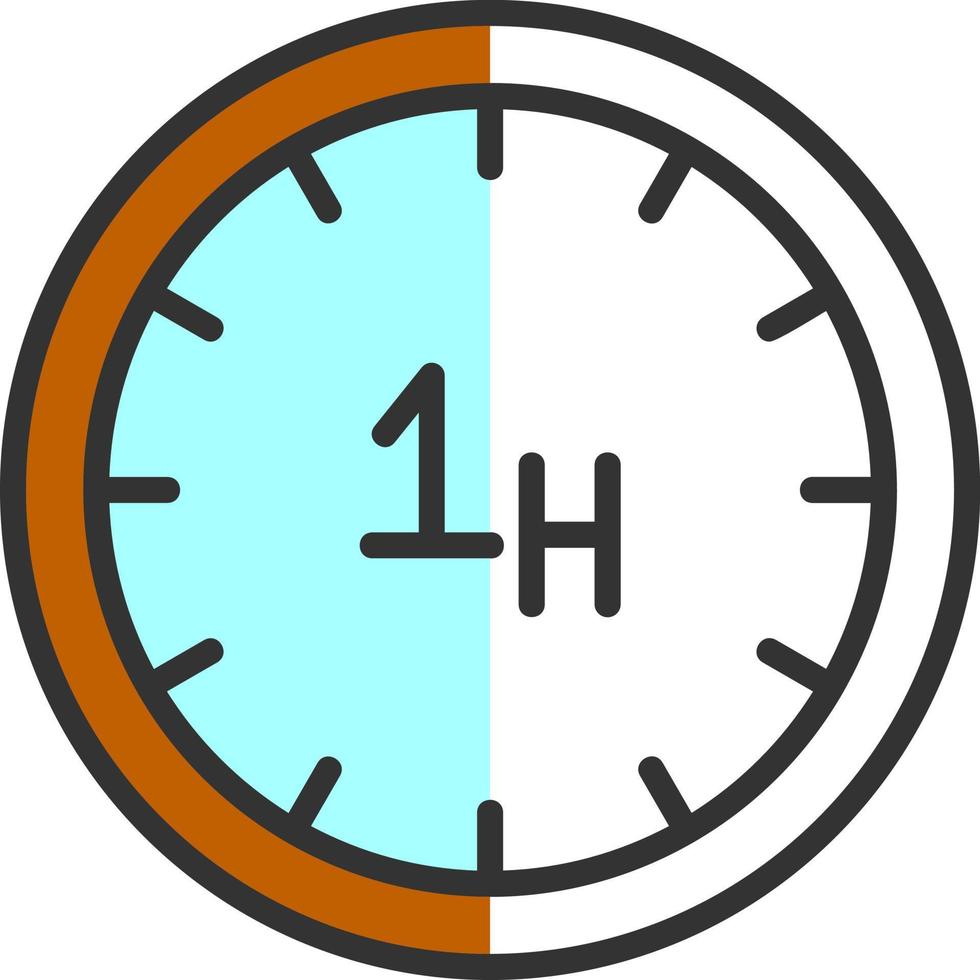 diseño de icono de vector de hora