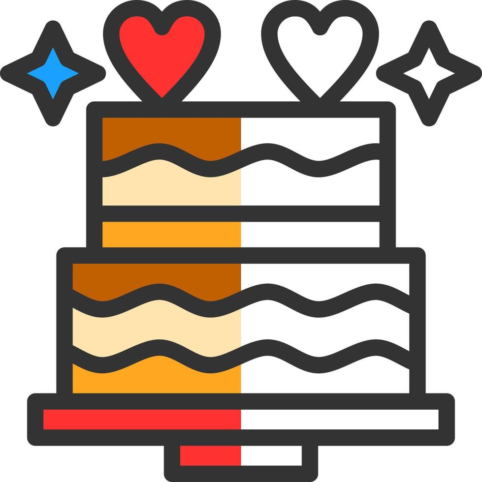 Wedding Cake Vector Icon Design