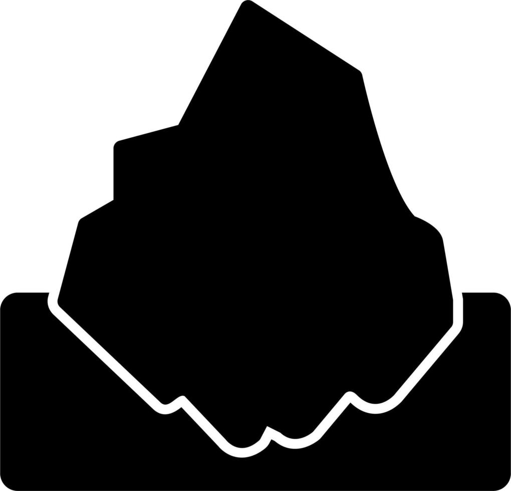 icono de vector de iceberg
