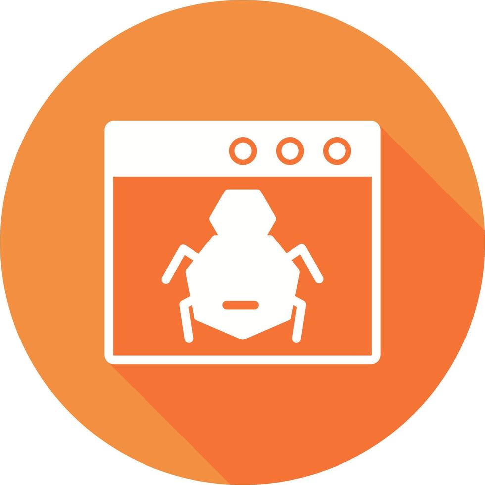 icono de vector de error del navegador