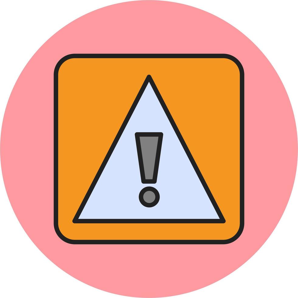 icono de vector de señal de precaución