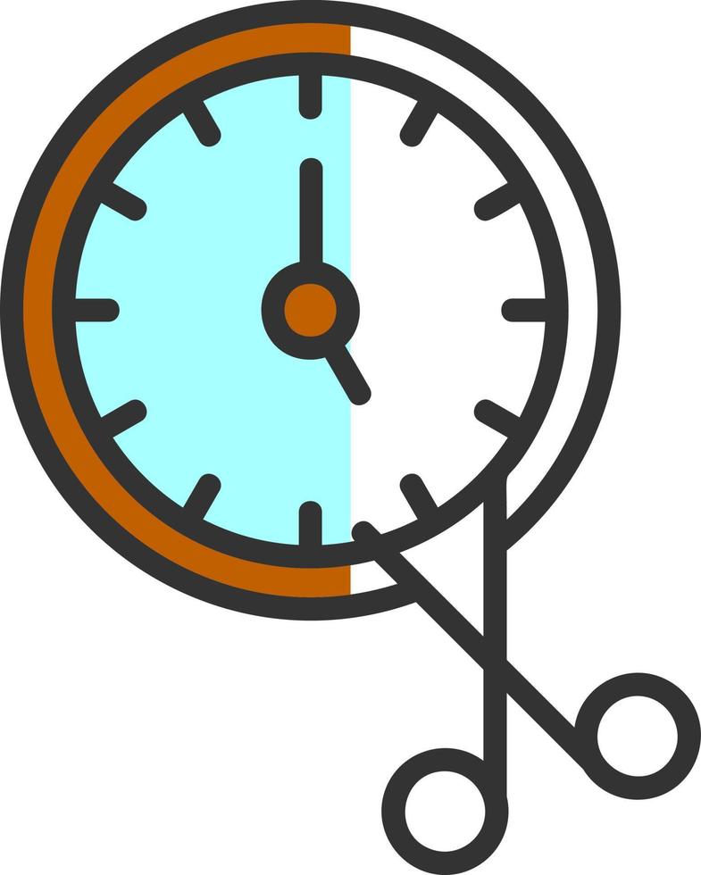 diseño de icono de vector de tiempo de corte