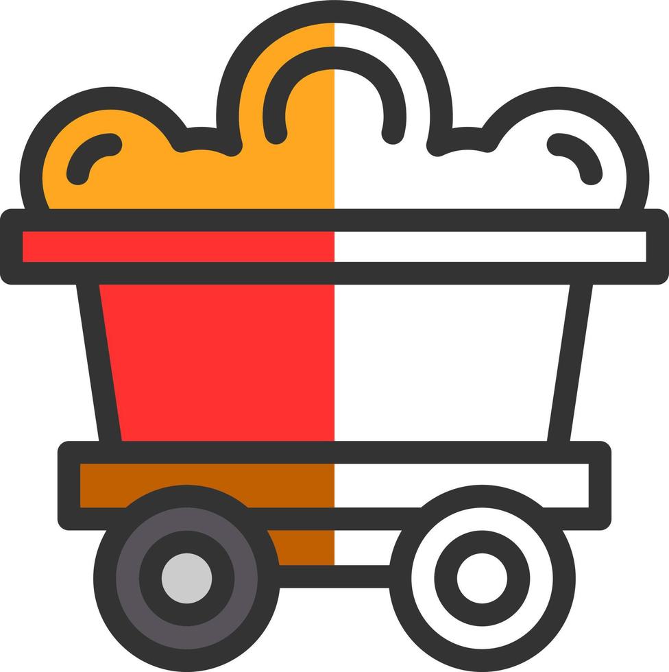 Mining Cart Vector Icon Design
