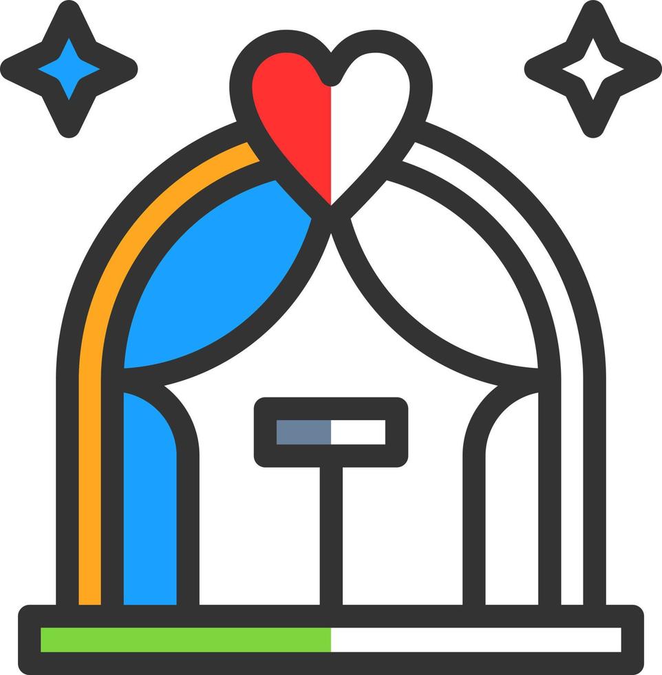 diseño de icono de vector de arco de boda