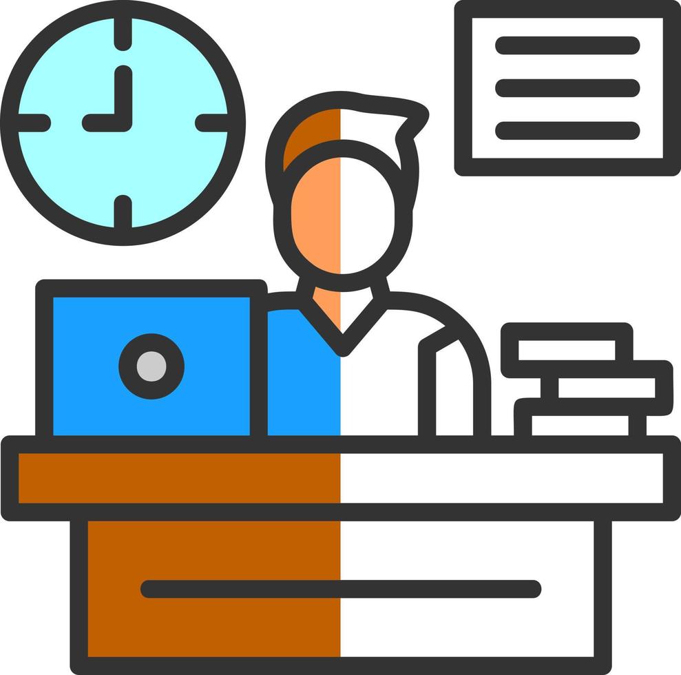 Office TIme Vector Icon Design