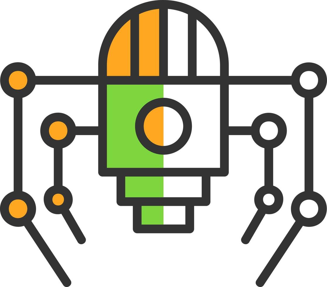 Nano Robot Vector Icon Design