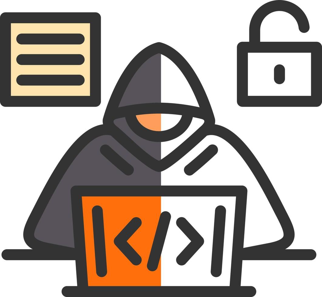 diseño de icono de vector de hacker de código