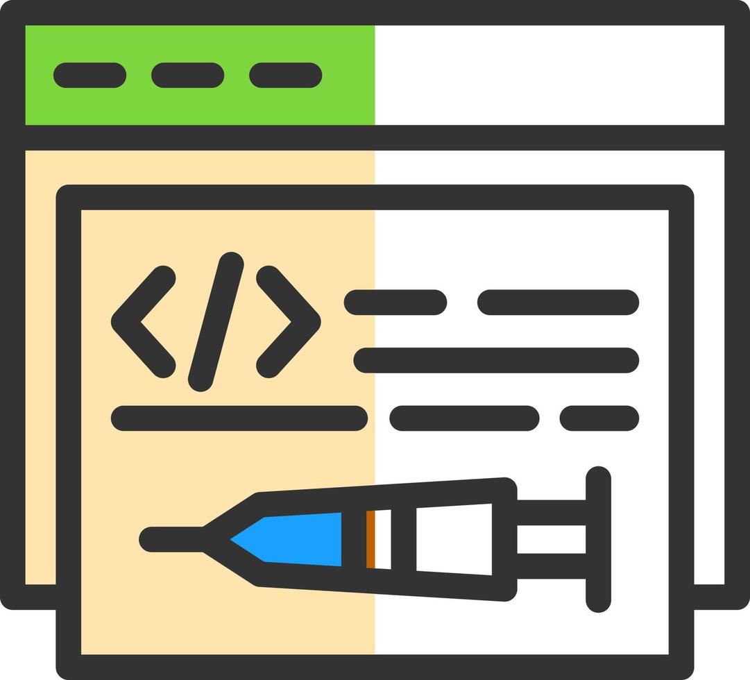 Code Injection Vector Icon Design