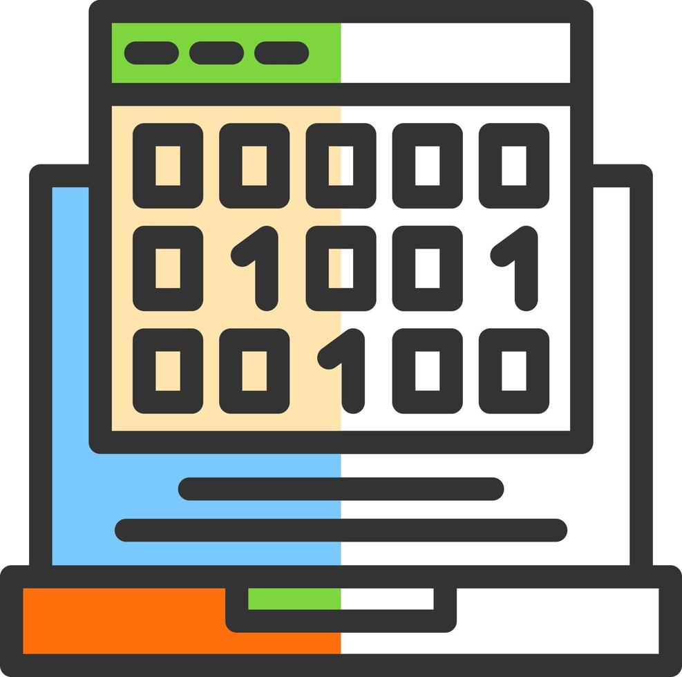 Binary Code Vector Icon Design