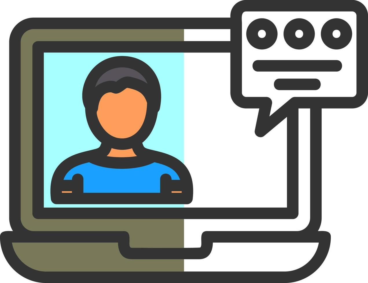 Video Conference Vector Icon Design